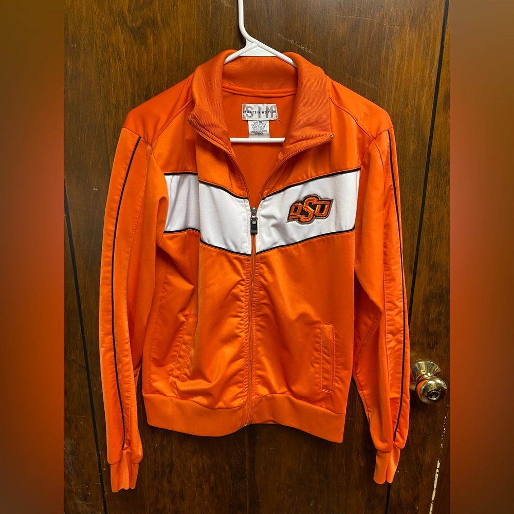Oklahoma State University Embroidered SIMS Womens Track Jacket Size XL Cowboys